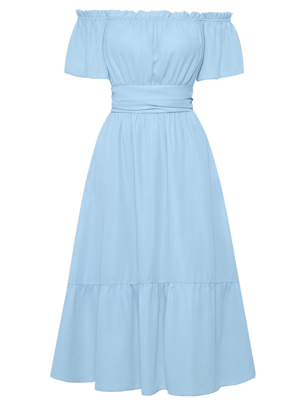 Summer Breeze Off Shoulder High Waist Dress